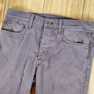 Rag & Bone Standard Issue Fit2 Slim Straight Pants Grey Chino Men 32 Buttonfly
